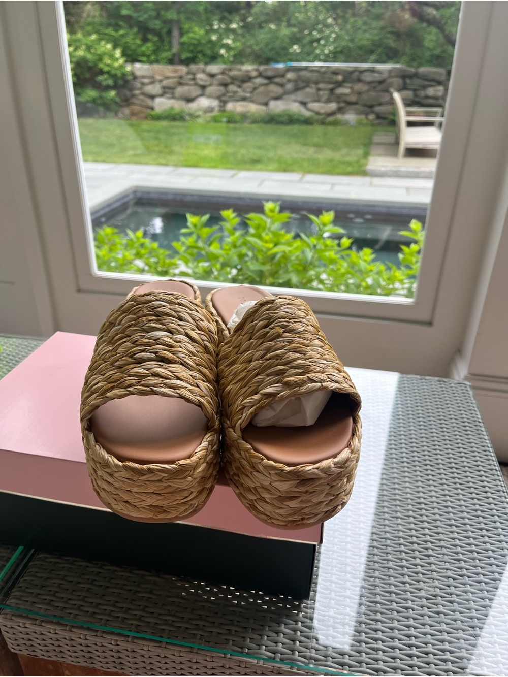 M. Gemi raffia wedge sandals new, size 42 - Picture 2 of 6